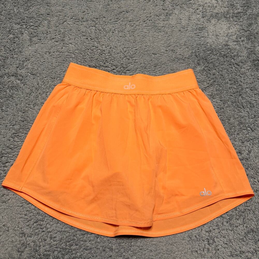 Alo Yoga Match Point Skirt Skort Womens XS Orange Tennis Athletic
